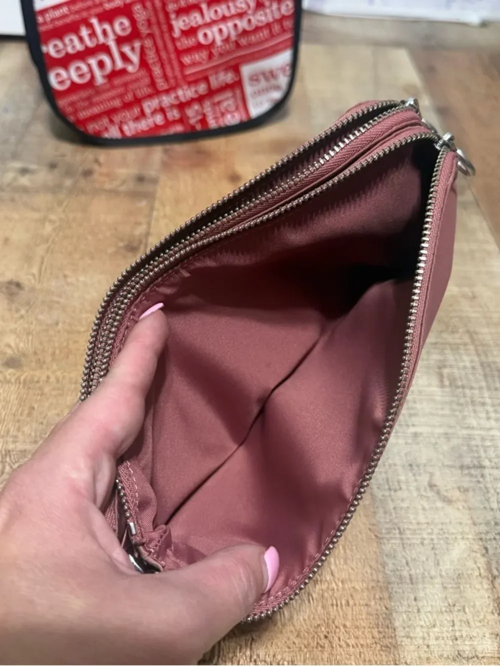 Lululemon Curved Wristlet Brier Rose